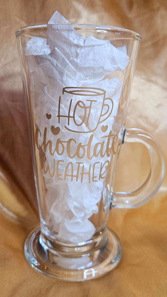 Hot Chocolate Weather Latte Glass
