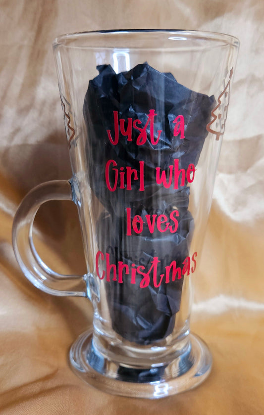Just a Girl Latte Glass