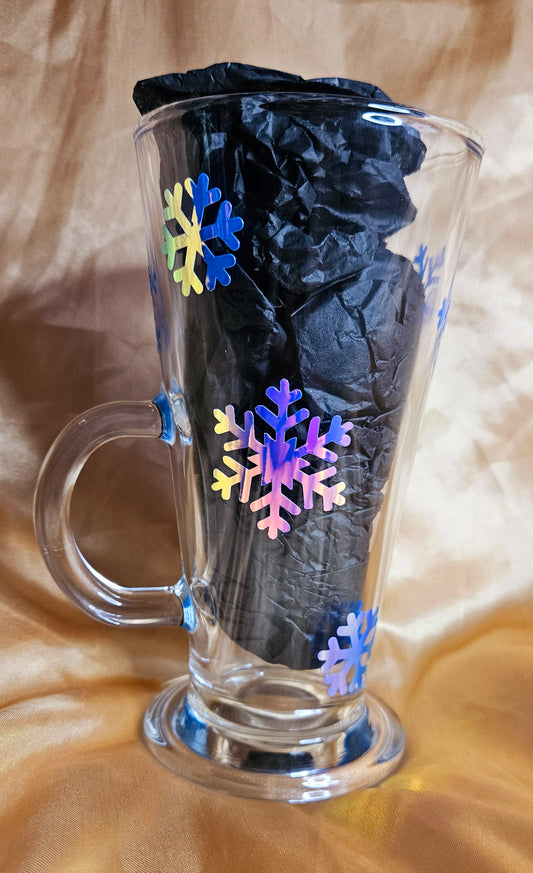 Snowflake Latte Glass