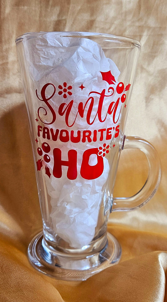'Santa's Favourite' Latte Glass