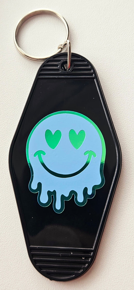 Blue Heart Eyes keyring