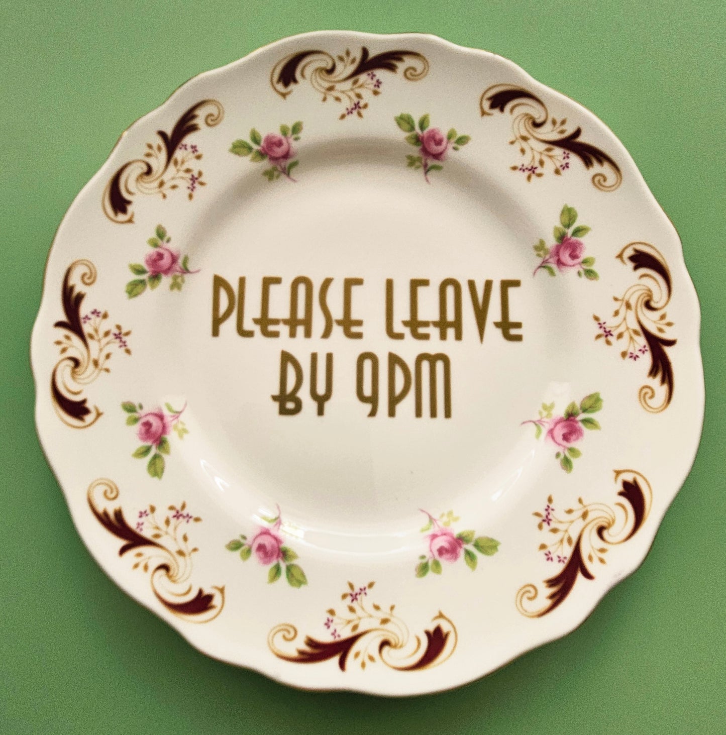 Please Leave By 9pm Wall Plate