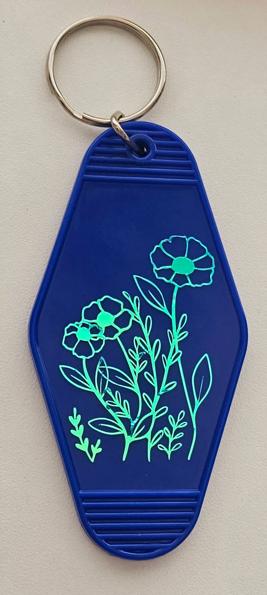 Flower Motel style keyring