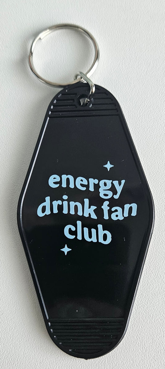 'Energy drink fan club' keyring