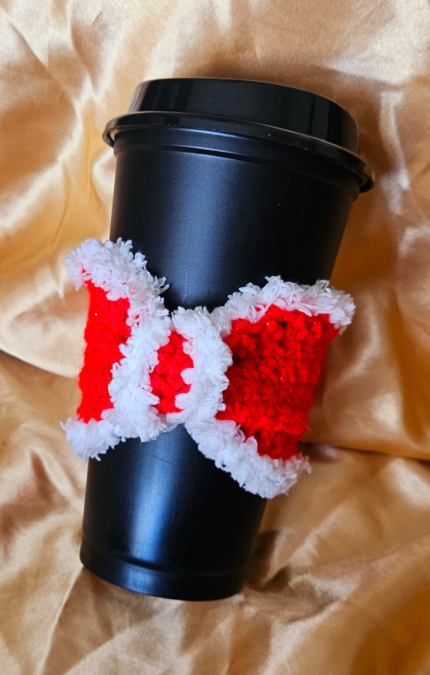 Christmas Bow 16oz Travel Mug Sleeve