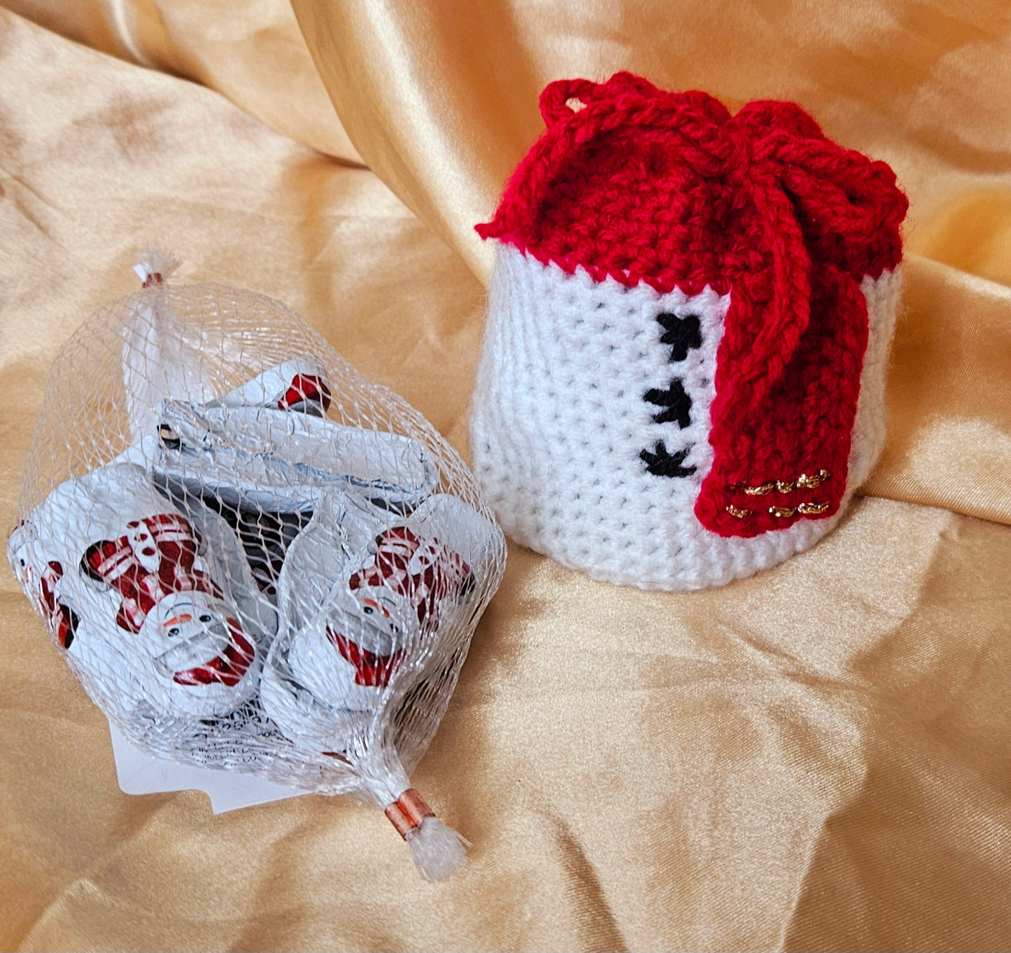 Crochet Snowman Pouch