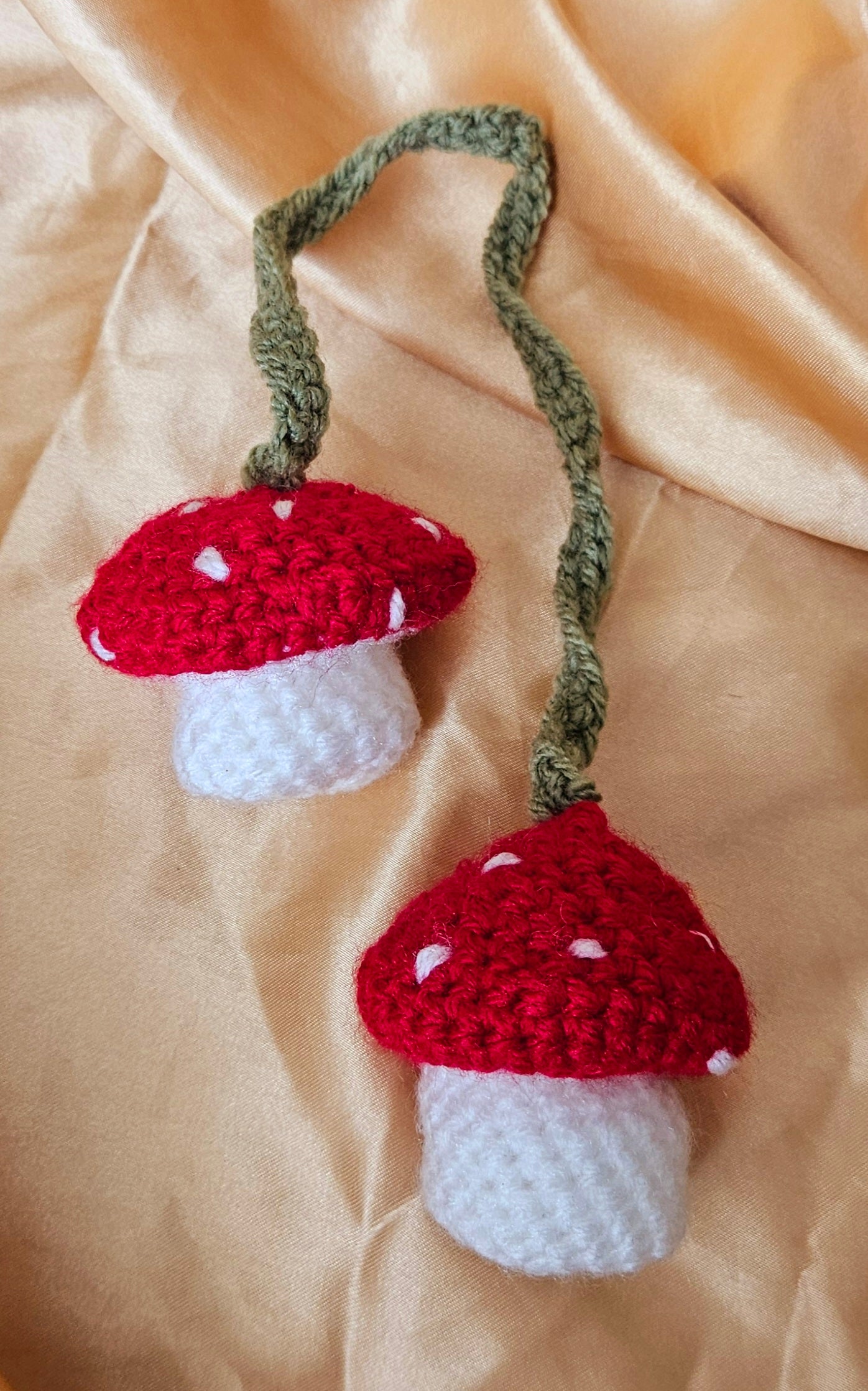 Crochet Mushroom Car Hanger