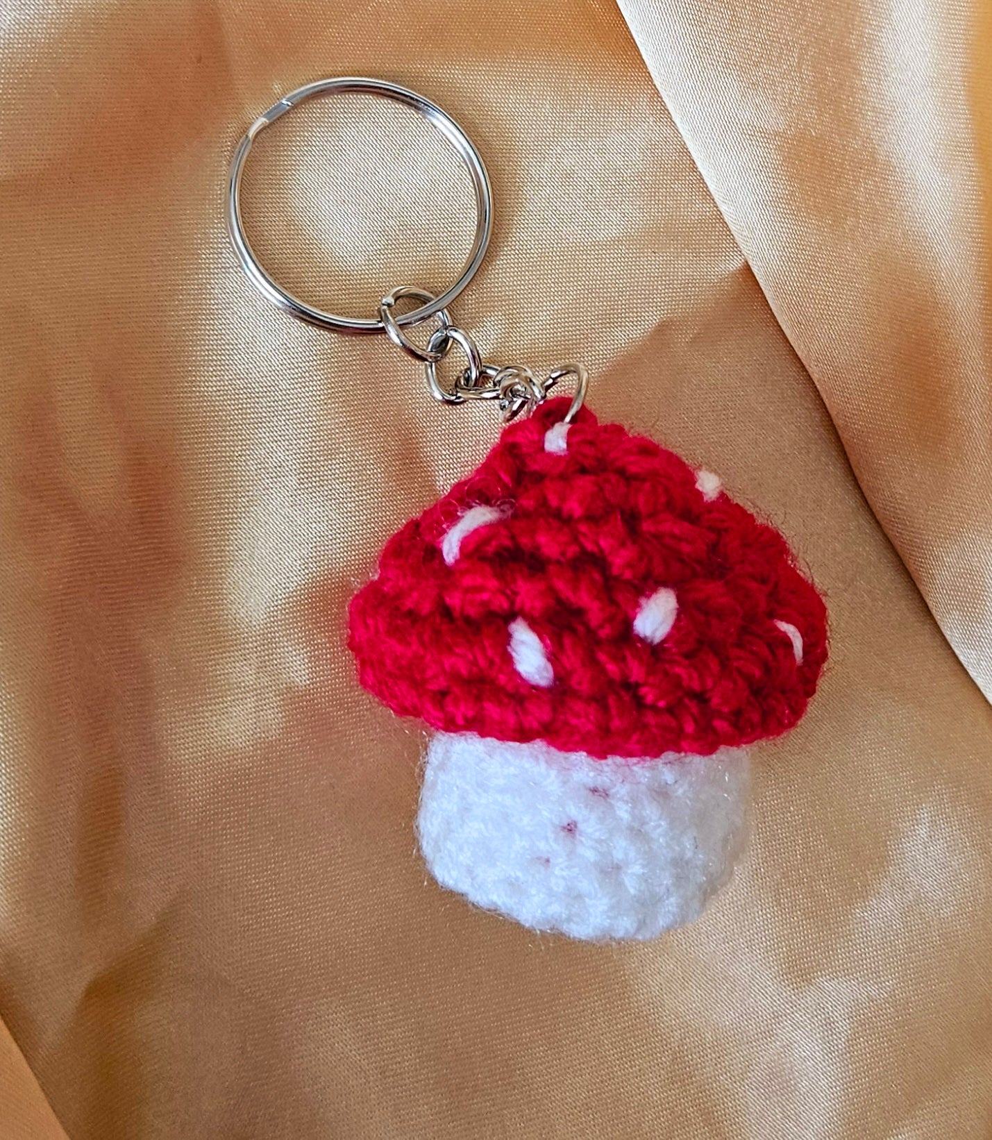 Crochet Mushroom Keyring