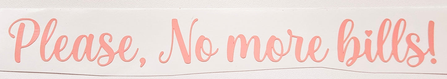 Please, No more bills! Letterbox Sticker