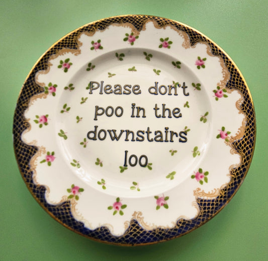 Please don't poo... wall plate